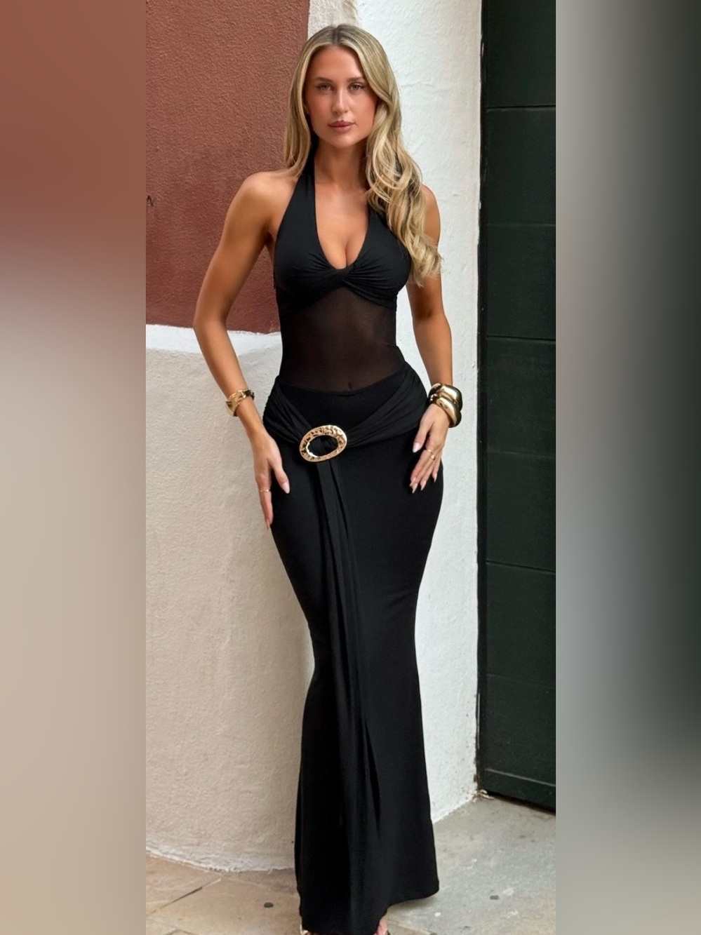 Outcast Kaden Maxi Dress in Black sz Small